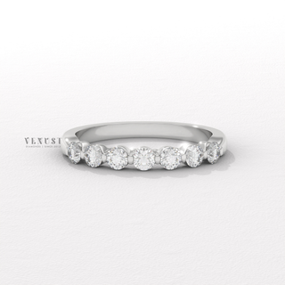 round diamond half eternity band
