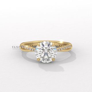 round diamond infinity ring