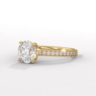 round diamond minimalist ring

