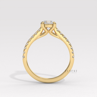 round half pave wedding ring
