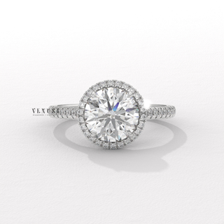 round halo ring elegant, halo ring classic, round halo ring modern