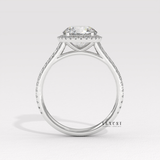 round halo ring best seller, round halo pave sparkle ring, round halo pave premium ring