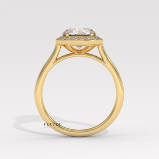 round halo promise setting, engagement round halo solitaire setting for women