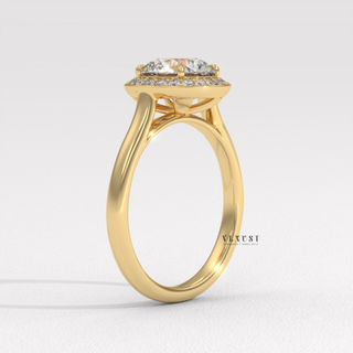 round halo solitaire setting brilliant sparkle, round halo solitaire setting delicate design