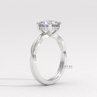 round infinity band white gold