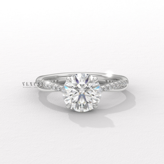 round infinity engagement ring