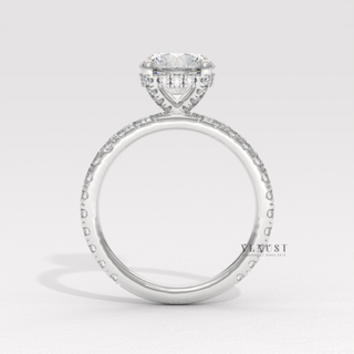 round modern pave ring