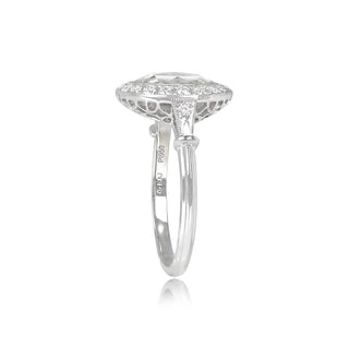 round moissanite halo ring
