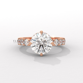 round pave engagement ring USA