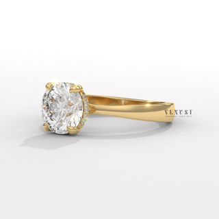 round solitaire diamond engagement ring