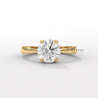 round solitaire engagement ring