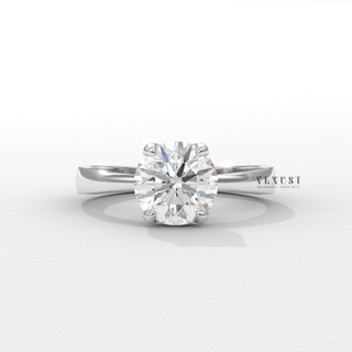round solitaire engagement ring for women