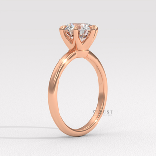 round solitaire engagement ring minimalist