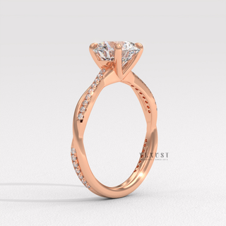 round solitaire infinity ring
