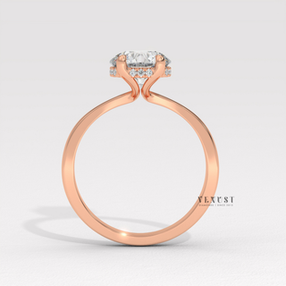 round solitaire minimalist ring