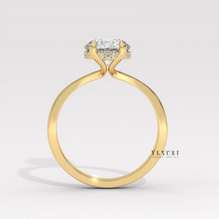round solitaire modern ring