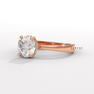 round solitaire moissanite engagement ring