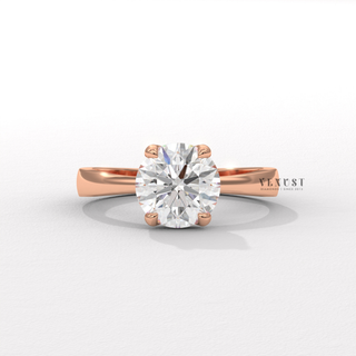 round solitaire moissanite ring