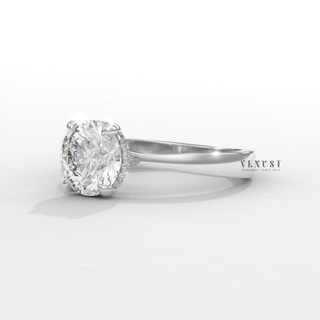 round solitaire ring gold