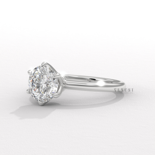 round solitaire ring rose gold
