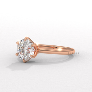 round solitaire ring yellow gold
