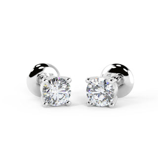 Round Cut Diamond Moissanite Stud Earring For Women