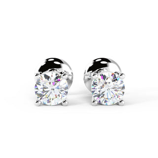 Round Cut Diamond Moissanite Stud Earring For Women