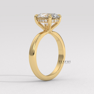 solitaire oval bridal ring