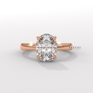 solitaire oval engagement ring for women