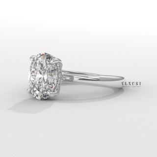 solitaire oval minimalist ring
