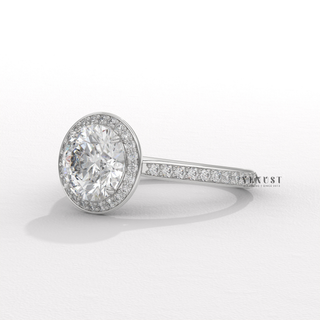 shining engagement ring, radiant halo ring, modern love ring