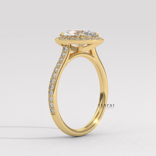  luxury engagement ring, elegant halo ring