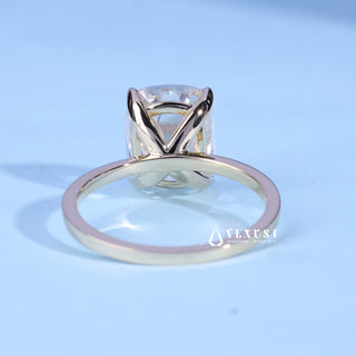 2.0CT Elongated Cushion Cut Moissanite Diamond Solitaire Engagement Ring