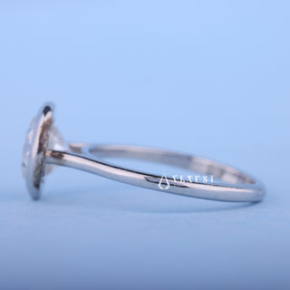 1.0CT Bezel Set Round Moissanite Diamond Solitaire Engagement Ring