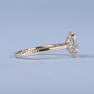 2.0CT Oval Cut Moissanite Diamond Cluster Timeless Engagement Rings