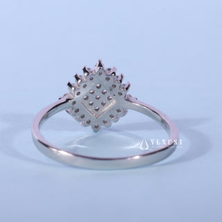 0.60CT Bezel Set Round Moissanite Diamond Engagement Ring