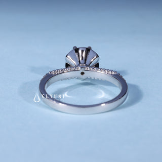 1.0CT Round Moissanite Diamond Vintage Style Engagement Rings