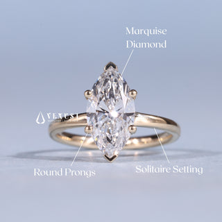 1.50CT Marquise Moissanite Diamond Solitaire Engagement Ring