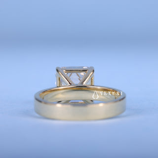 2.0CT Asscher Cut Moissanite Diamond Solitaire Timeless Engagement Ring