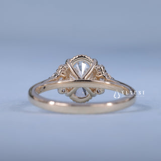 2.0CT Oval Cut Moissanite Diamond Cluster Timeless Engagement Rings