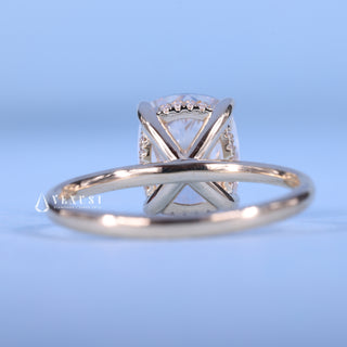 2.0CT Elongated Cushion Cut Moissanite Diamond Solitaire Timeless Engagement Rings