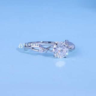 1.0CT Round Moissanite Diamond Nature Inspired Twig Style Engagement Ring