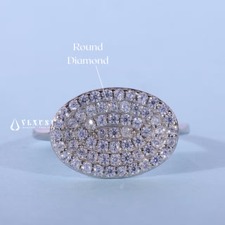 0.50CT Round Cut Moissanite Diamond Engagement Ring