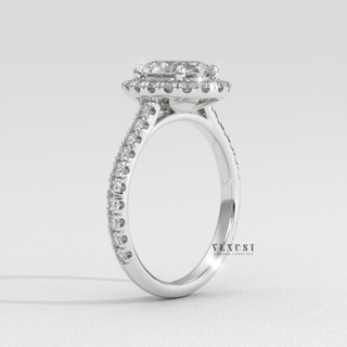 modern oval halo design, latest oval engagement ring