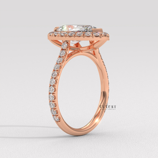 viral pear halo ring, pear halo ring