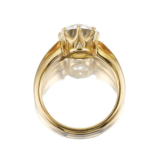 moissanite ring, round ring, engagement ring, antique ring, vintage ring