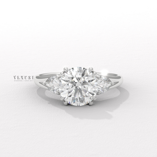 unique three stone ring