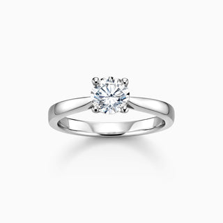 1.0 CT Round Cut Moissanite Diamond Solitaire Setting Engagement Ring