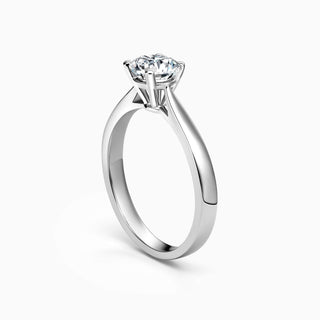 1.0 CT Round Cut Moissanite Diamond Solitaire Setting Engagement Ring