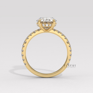 white gold oval engagement ring
